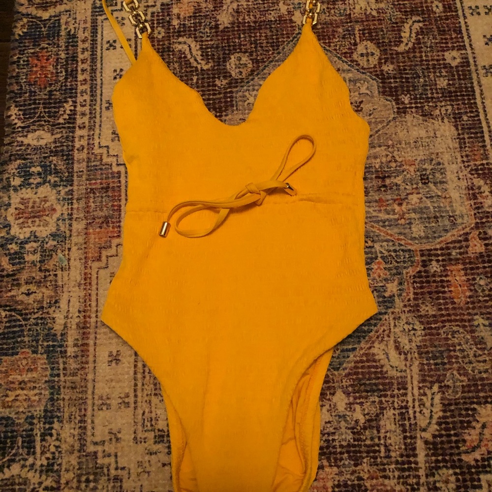 Trina Turk orange swimsuit size 2
